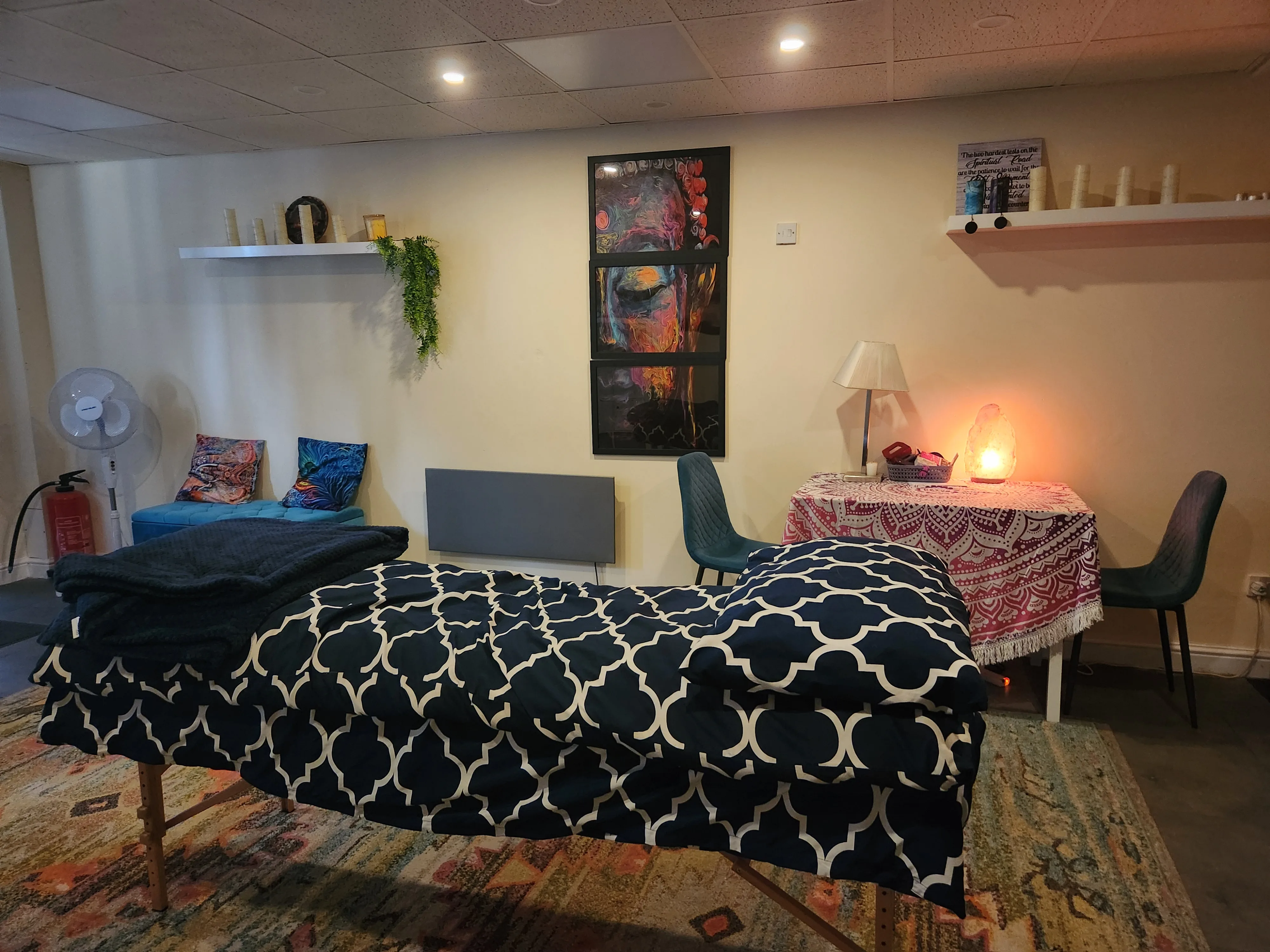 The therapy space at Sacred Life, Bidford-on-Avon